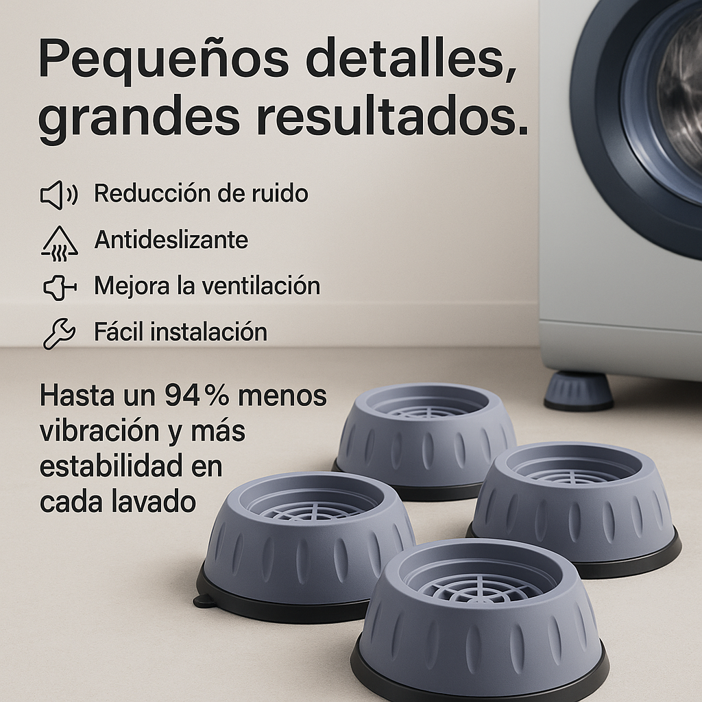 🔇 Hogar en Calma: Amortiguadores Antivibración Pro