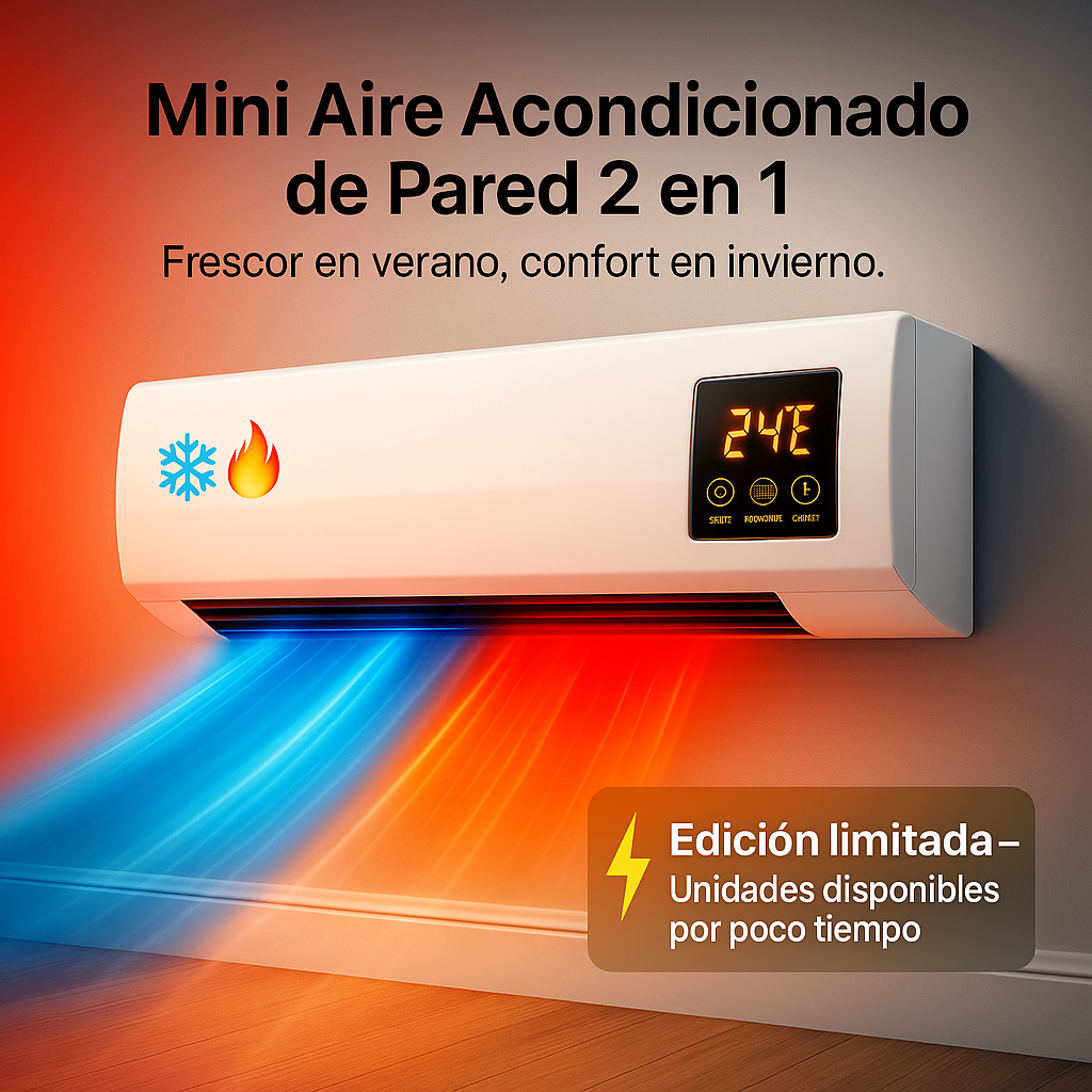 ❄️🔥 Mini Aire Acondicionado y Calefactor 2 en 1 💨