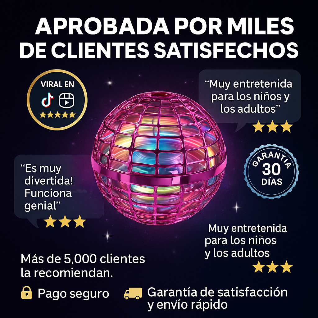 ⚡ Flynova – Diversión interactiva con luces LED que flota y gira 🎇