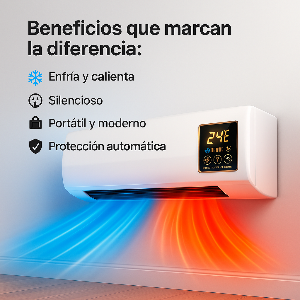 ❄️🔥 Mini Aire Acondicionado y Calefactor 2 en 1 💨