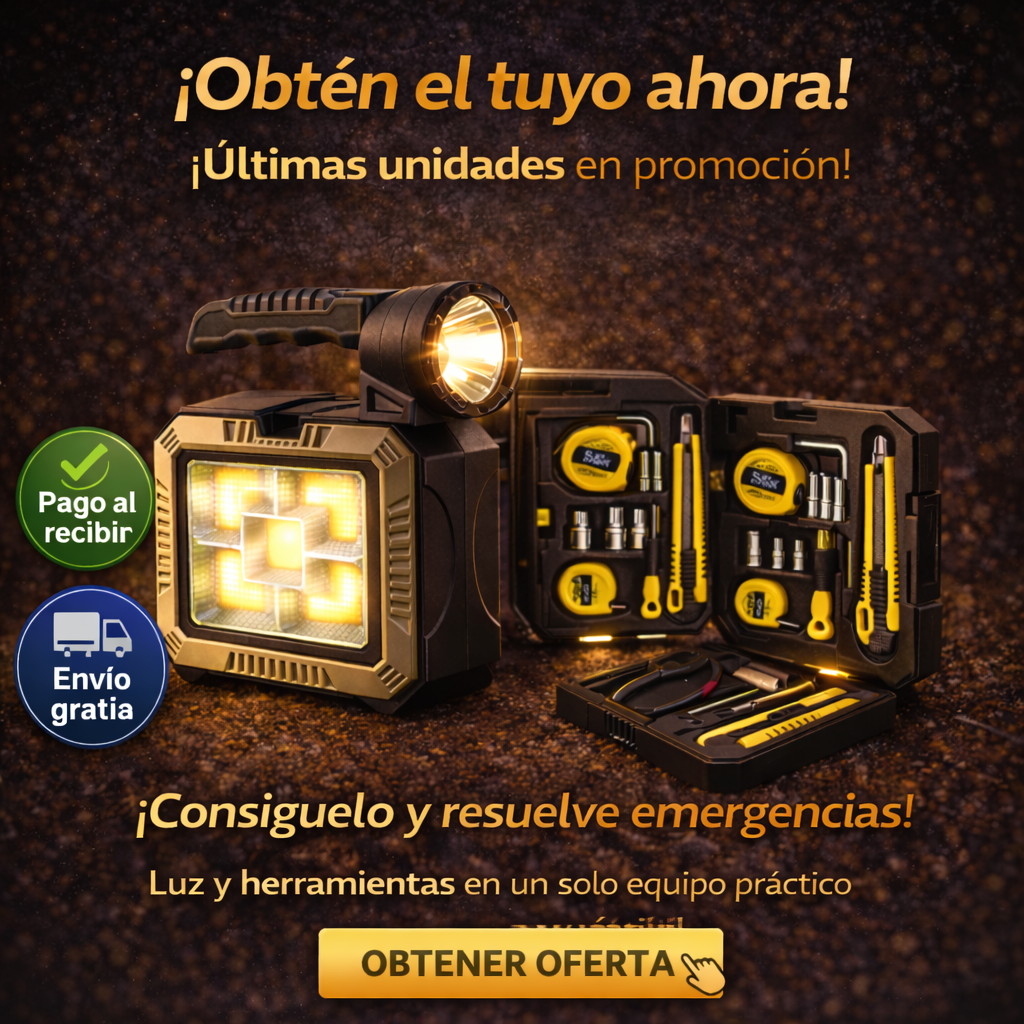 PowerSafe Solar™🔦 Luz, herramientas y seguridad cuando más lo necesitas⏳ Últimas unidades en promoción