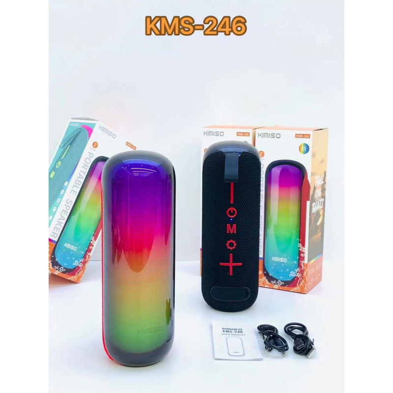 KIMISO KMS-246 Altavoz Bluetooth portátil con sonido potente y diseño compacto