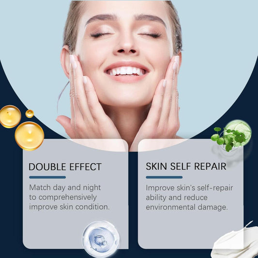 Kit de Crema Hidratante Día y Noche con Extracto de Centella Asiática 🌙☀️🌿