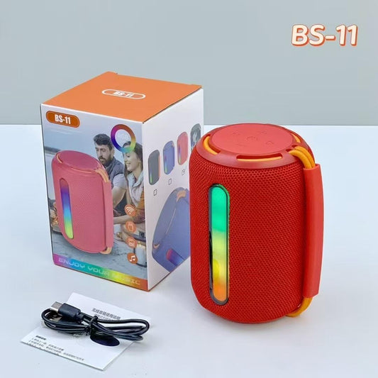 Altavoz Bluetooth portátil BS-11 con luces RGB y sonido envolvente
