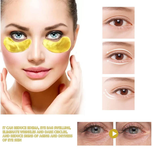 Parches EELHOE de oro de 24 quilates para ojos – 60 piezas ✨👁️