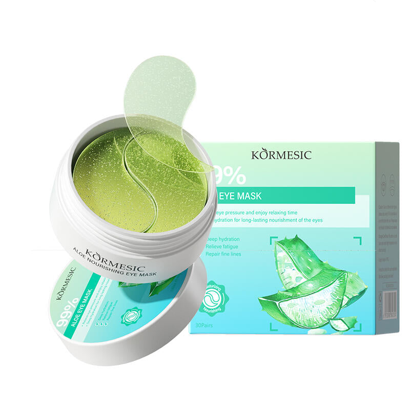 Mascarilla de ojos de aloe KORMESIC – 30 pares 🍃👁️