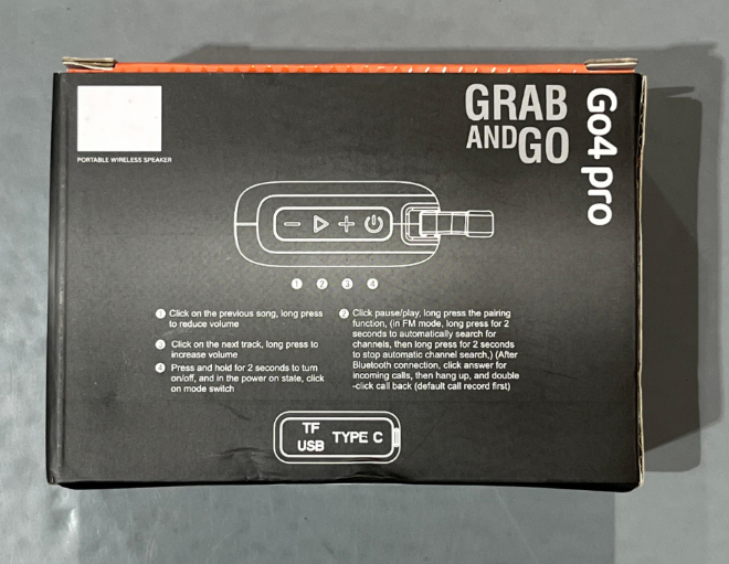 Altavoz portátil GO4 PRO con sonido premium y diseño resistente