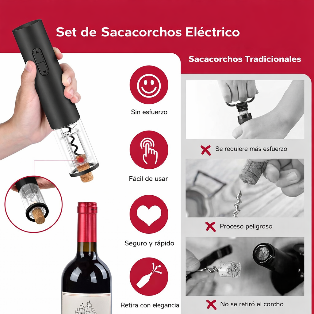 🍾VinoLux Pro - Abre, sirve y conserva tu vino con solo un botón🍷