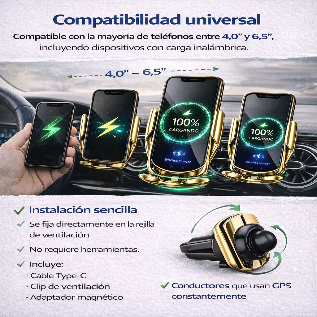 📱GoldenDrive Charger-“Más seguridad, menos distracciones.”