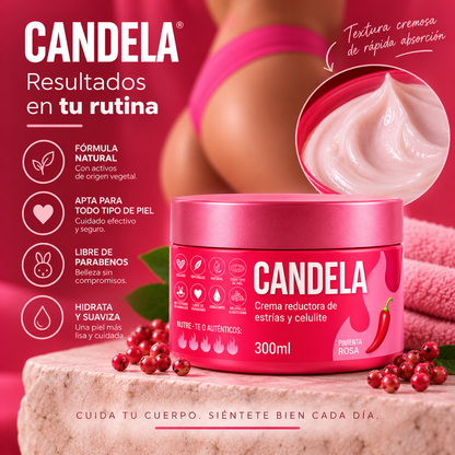 CANDELA®Crema Reductora de Estrías y Celulitis🍑