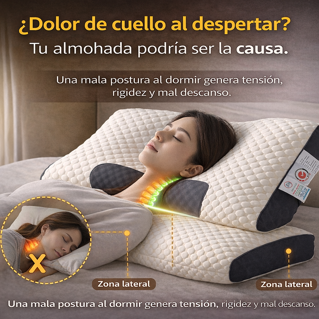 😴ALMOHADA PUNTO 3D 💤 Despierta sin dolor. Duerme como tu cuello lo merece.