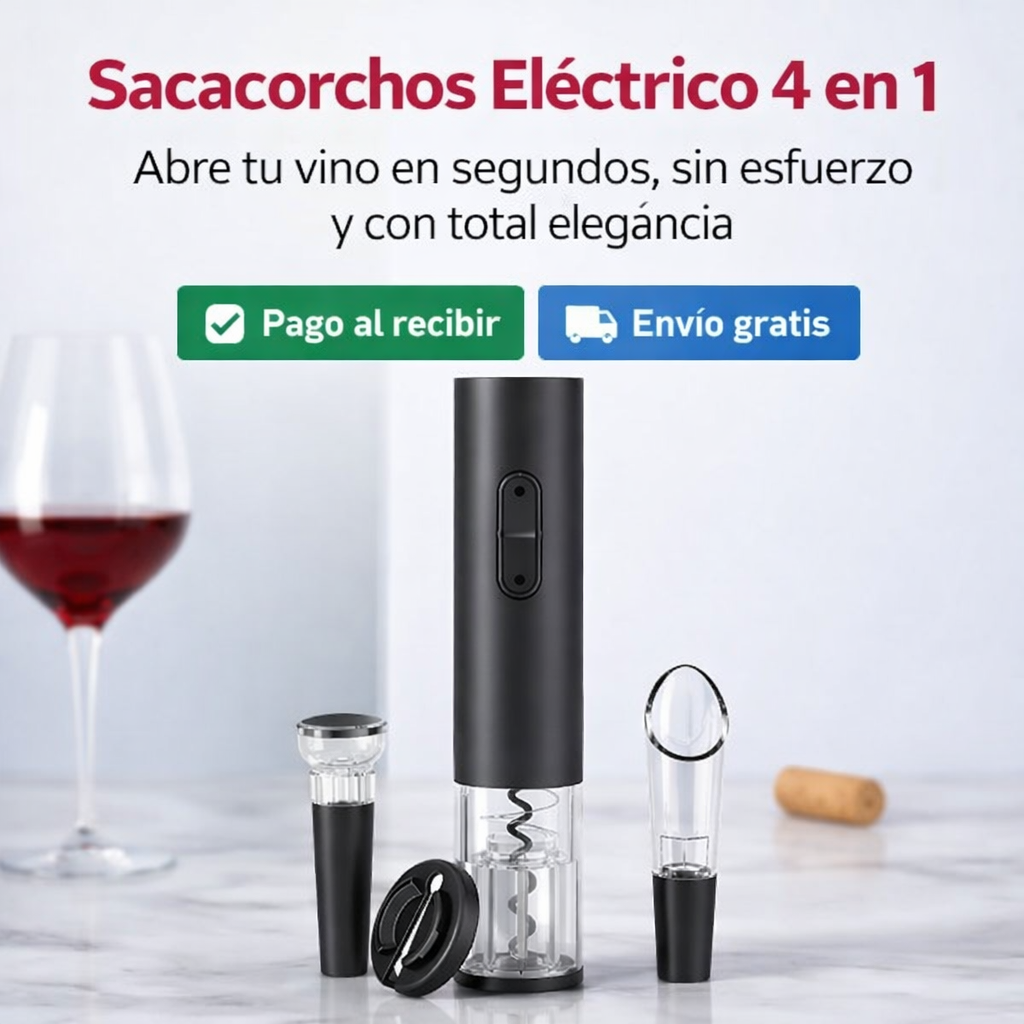 🍾VinoLux Pro - Abre, sirve y conserva tu vino con solo un botón🍷