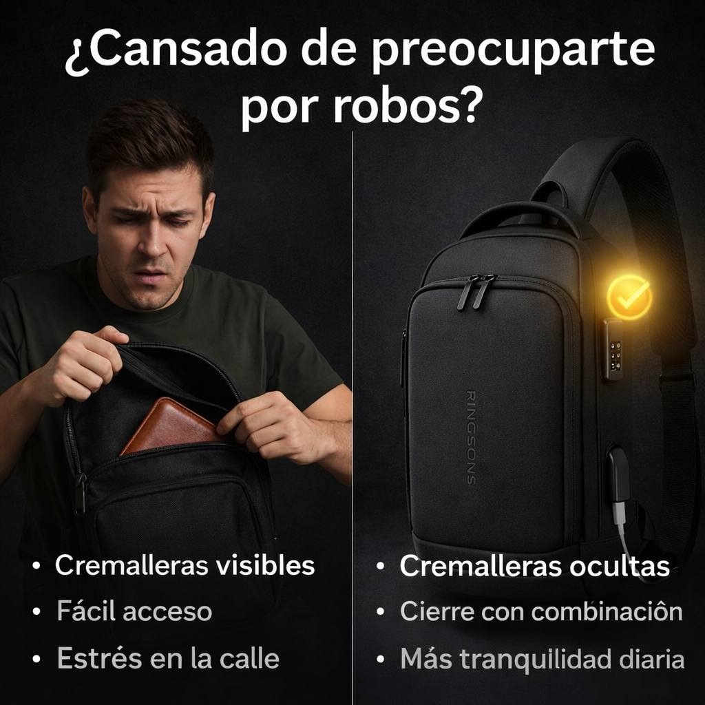 🔐 UrbanLock Mochila Antirrobo - Más protección. Menos preocupaciones.