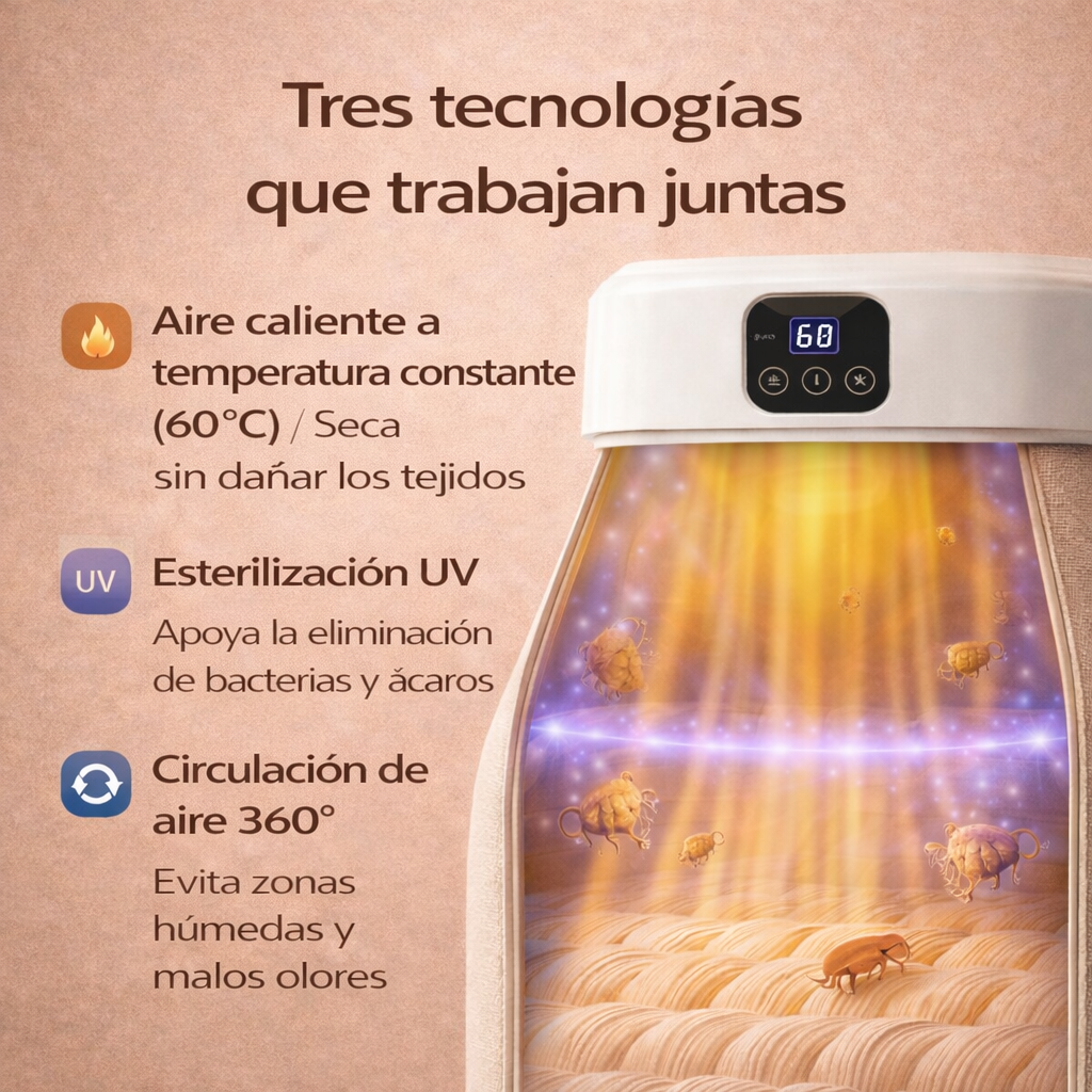 🌬️ SecaSmart 360  Ropa seca, fresca y sin arrugas — sin ocupar espacio