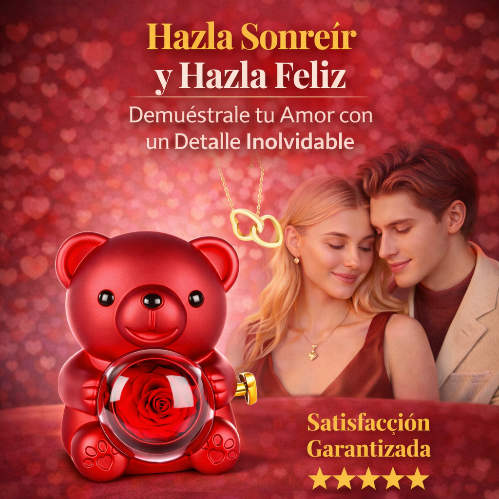 🌹Oso Rosa Eterna™Un regalo que eterniza tu amor ⏳ Promoción especial de San Valentín🔥