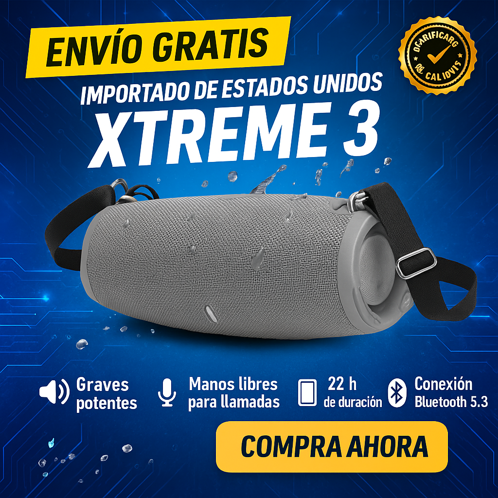 XTREME BOOM 3  — “Sonido que Te Sigue a Todas Partes” 🔊✨