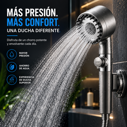 HydroFlow™ Alcachofa de Ducha de Alta Presión con Filtro