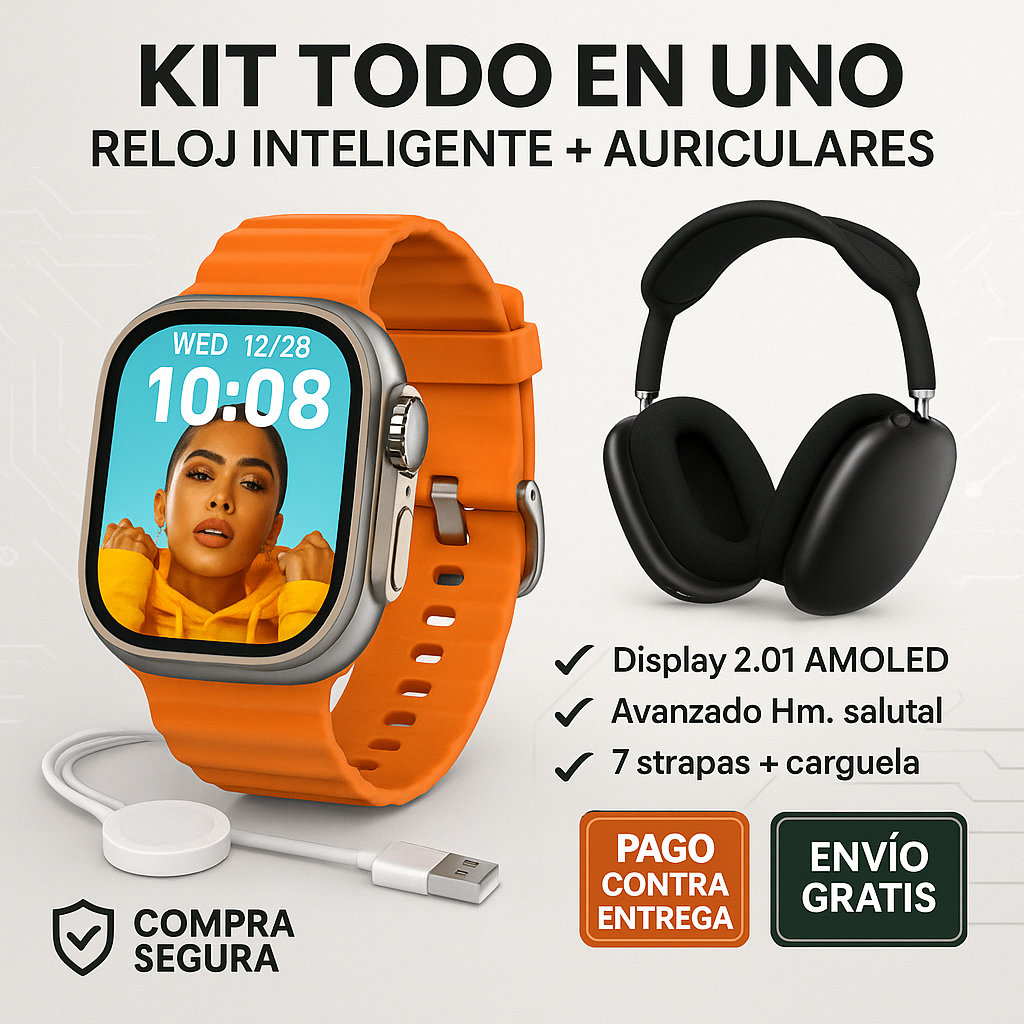 🎧 AirDuo Pro ⌚Kit perfecto