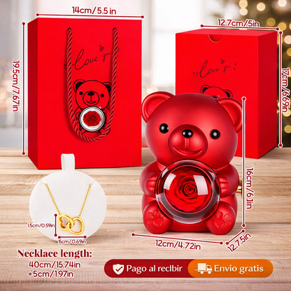 🌹Oso Rosa Eterna™Un regalo que eterniza tu amor ⏳ Promoción especial de San Valentín🔥