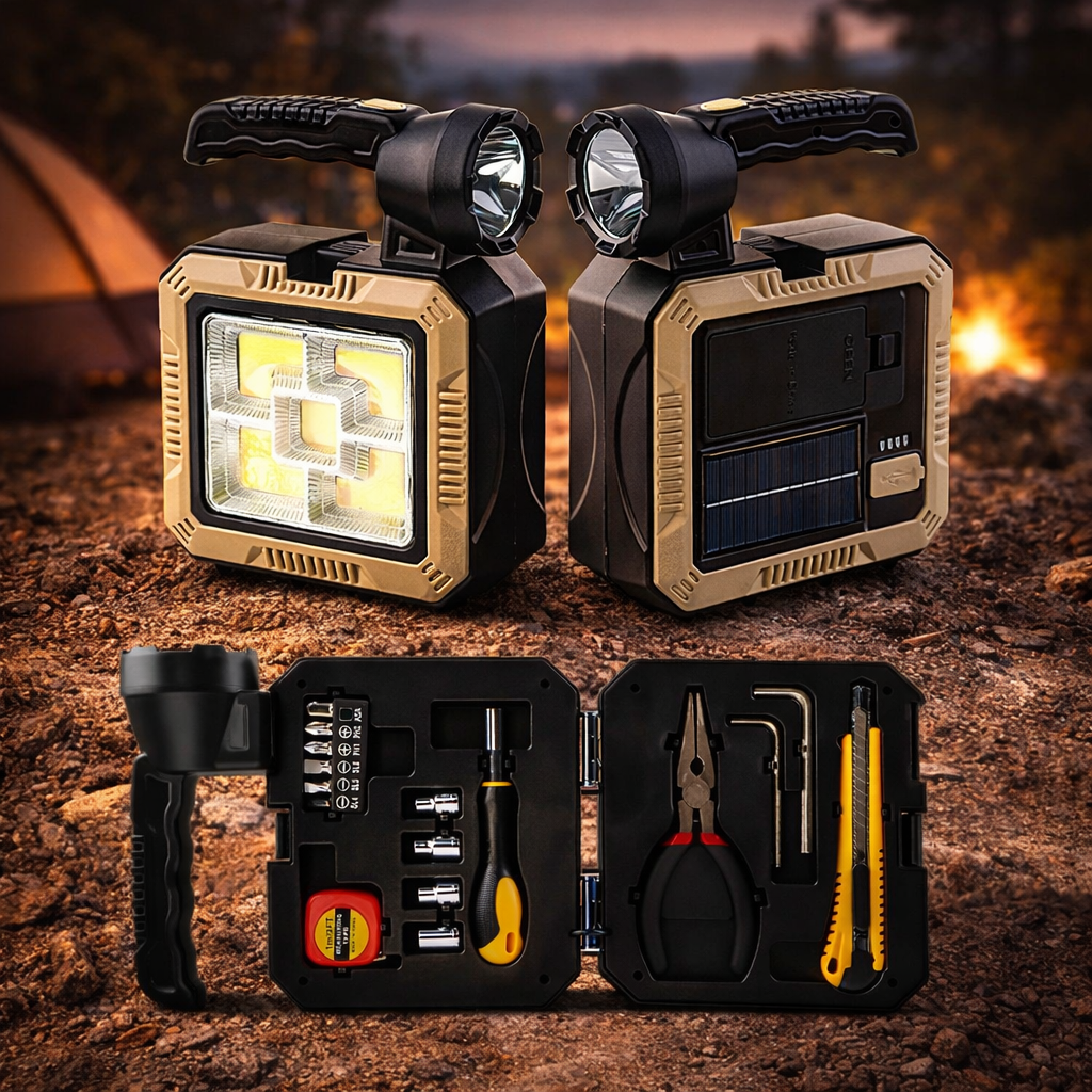 PowerSafe Solar™🔦 Luz, herramientas y seguridad cuando más lo necesitas⏳ Últimas unidades en promoción