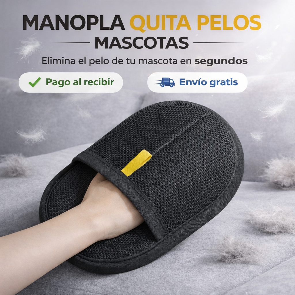 Manopla Quita Pelos Premium🐾 Elimina el pelo de tu mascota en segundos – Últimas unidades disponibles🔥