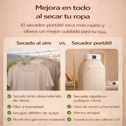 🌬️ SecaSmart 360  Ropa seca, fresca y sin arrugas — sin ocupar espacio