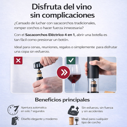 🍾VinoLux Pro - Abre, sirve y conserva tu vino con solo un botón🍷