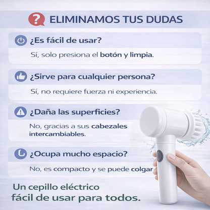 💦 PowerBrush 360° 🌀Elimina la suciedad sin frotar.