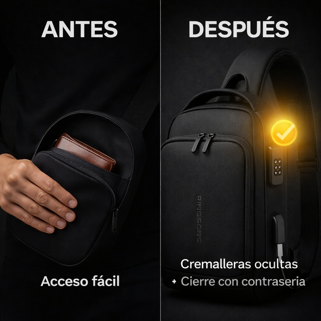 🔐 UrbanLock Mochila Antirrobo - Más protección. Menos preocupaciones.