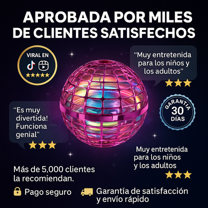 ⚡ Flynova – Diversión interactiva con luces LED que flota y gira 🎇