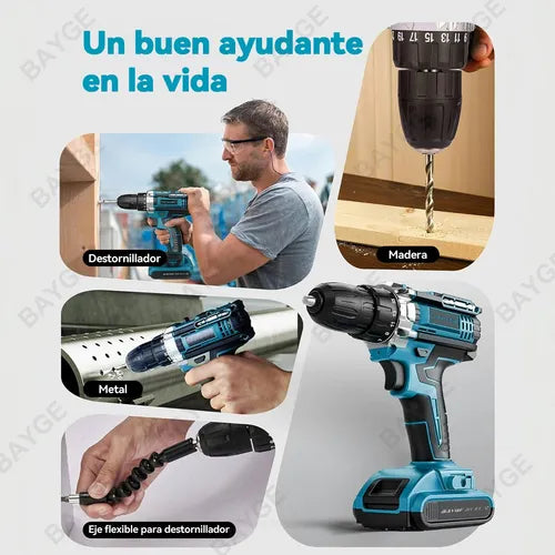 PRECISIÓN Y FUERZA IMBATIBLE🔥 Kit Taladro Pro 25 Niveles + Regalos Exclusivos ⚡ Edición Navidad 🎄🔥