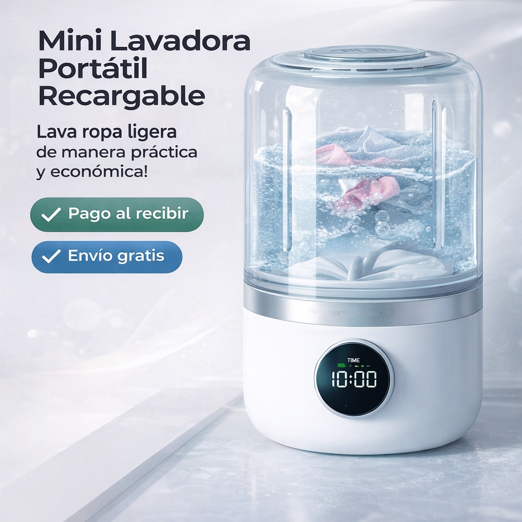 🌀MiniLav 360™ – Lavadora Portátil Recargable🔥 ¡Últimas unidades disponibles! Compra ahora antes de que se agoten
