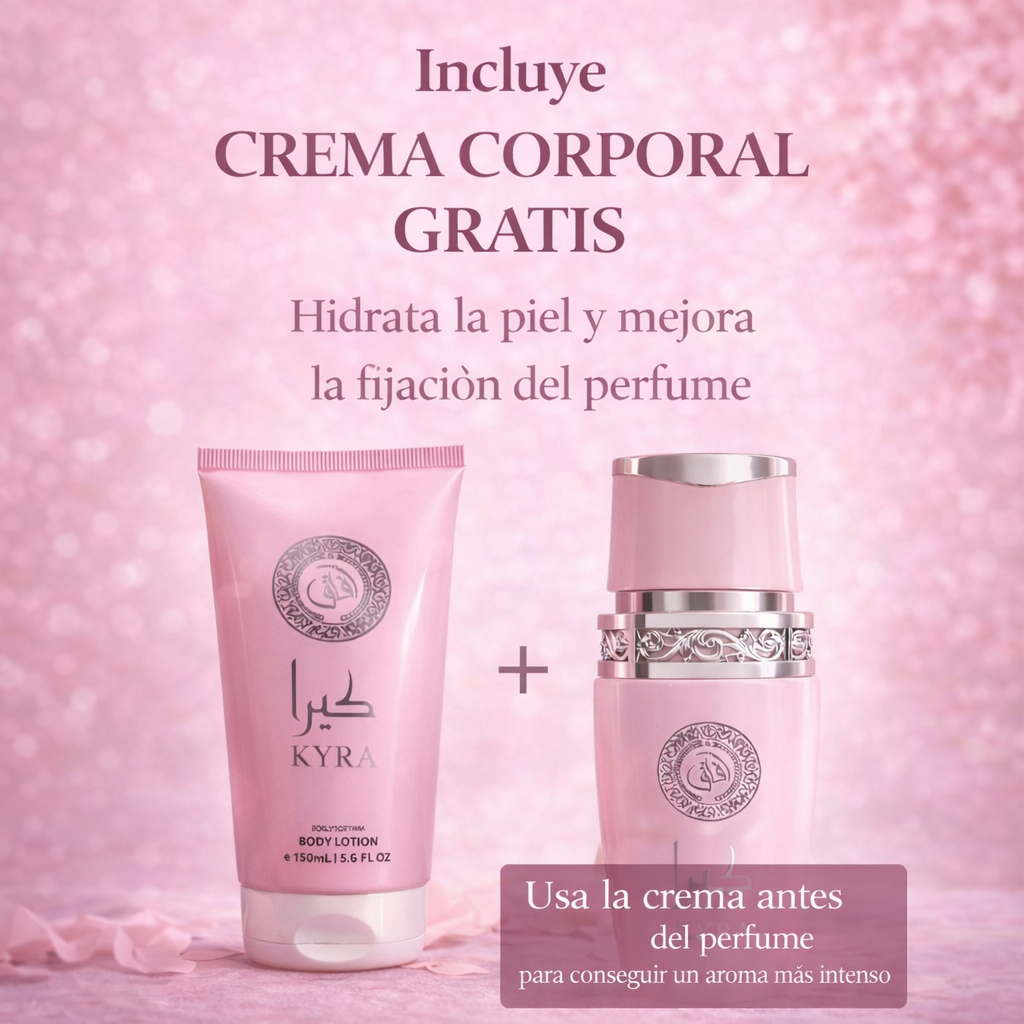 💖✨ KYRA – El aroma que despierta miradas ✨💖 Seduce sin decir una palabra. Dulce, femenino y simplemente irresistible.