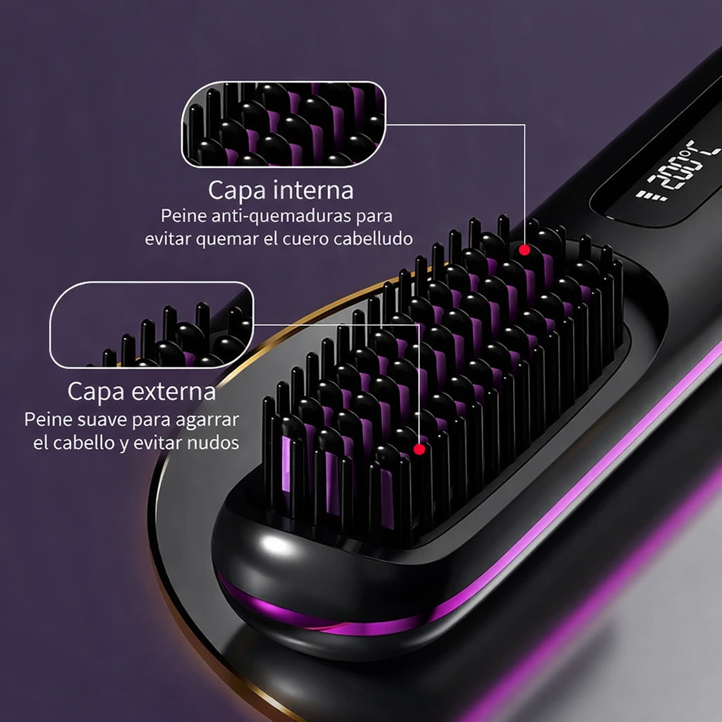 💇‍♀️Cepillo Plancha Pro™ - Cepillo alisador de cabello inalámbrico para un peinado suave y sin frizz - ¡Últimas unidades disponibles!✨