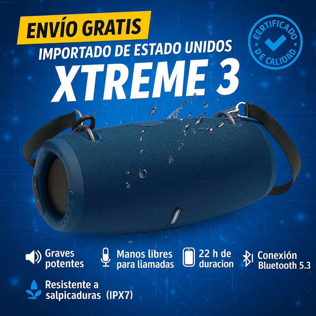XTREME BOOM 3  — “Sonido que Te Sigue a Todas Partes” 🔊✨
