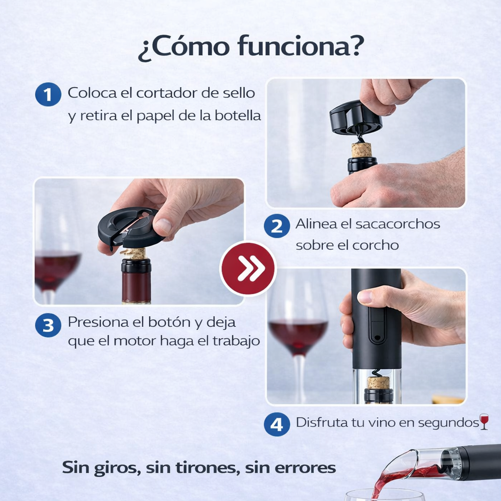 🍾VinoLux Pro - Abre, sirve y conserva tu vino con solo un botón🍷