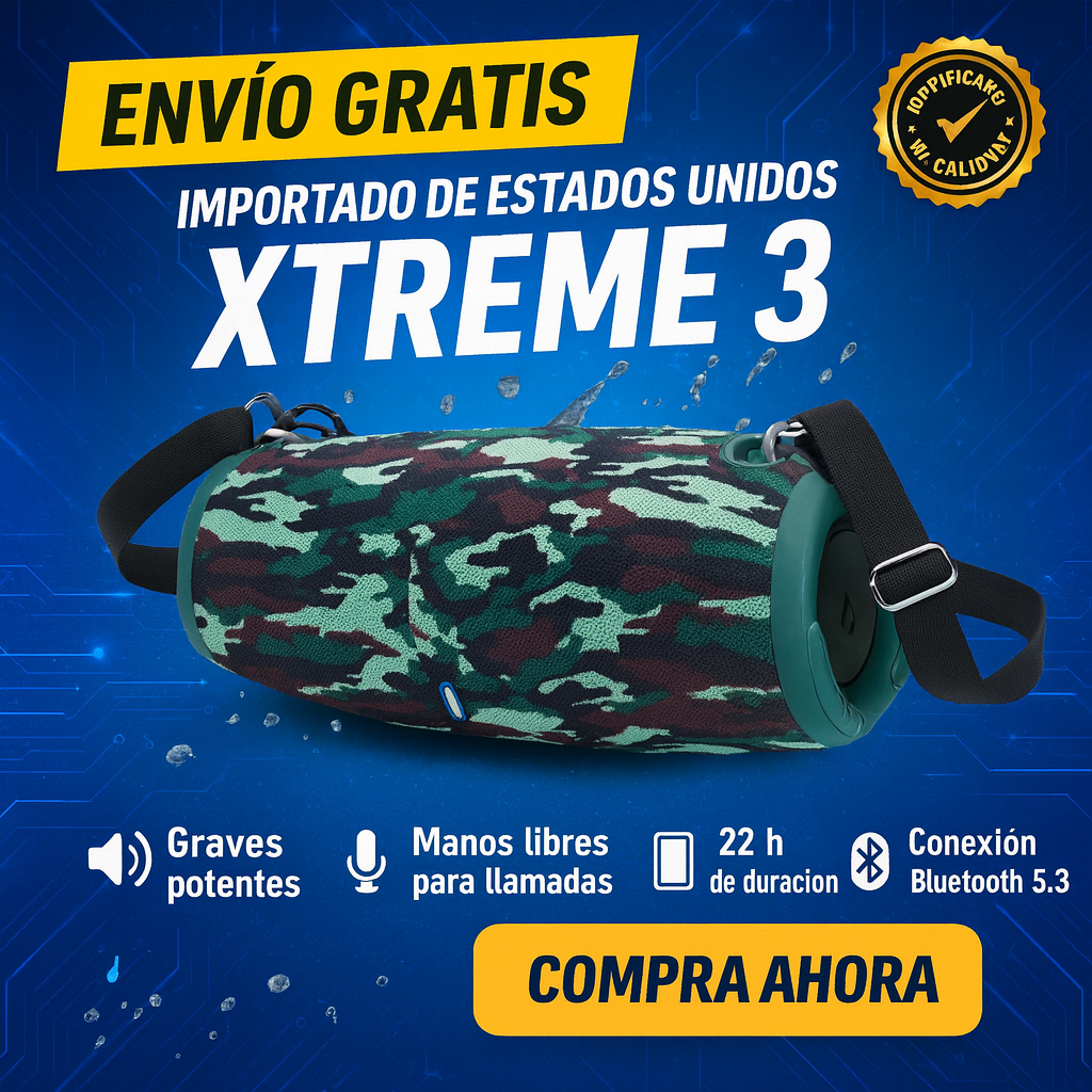 XTREME BOOM 3  — “Sonido que Te Sigue a Todas Partes” 🔊✨