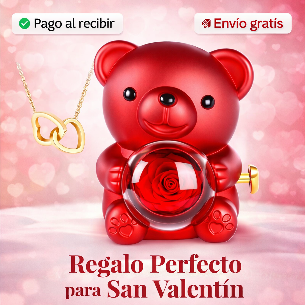 🌹Oso Rosa Eterna™Un regalo que eterniza tu amor ⏳ Promoción especial de San Valentín🔥