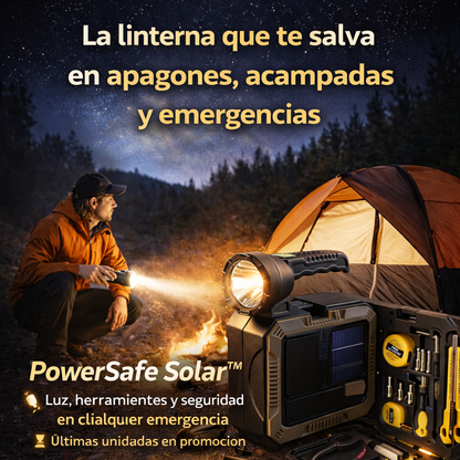 PowerSafe Solar™🔦 Luz, herramientas y seguridad cuando más lo necesitas⏳ Últimas unidades en promoción