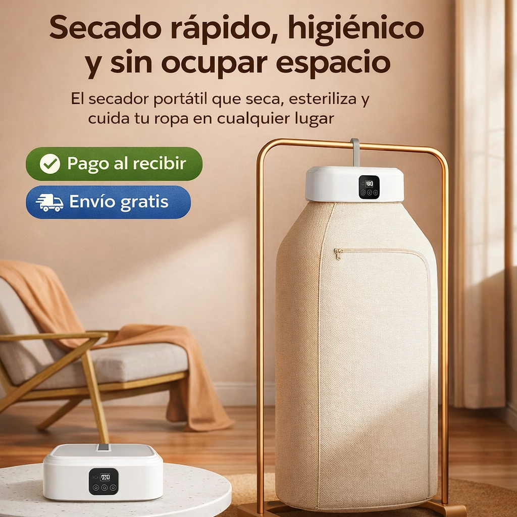 🌬️ SecaSmart 360  Ropa seca, fresca y sin arrugas — sin ocupar espacio