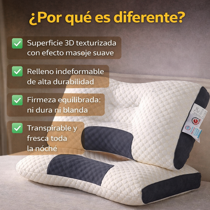 😴ALMOHADA PUNTO 3D 💤 Despierta sin dolor. Duerme como tu cuello lo merece.