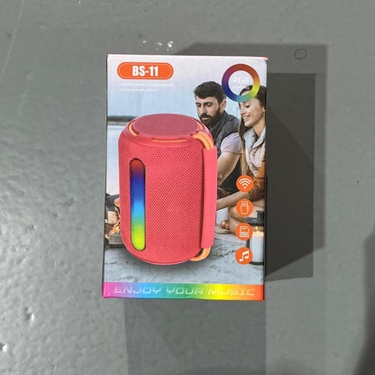 Altavoz Bluetooth portátil BS-11 con luces RGB y sonido envolvente